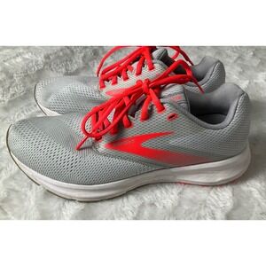 Women's Gray and Red Athletic Shoes
